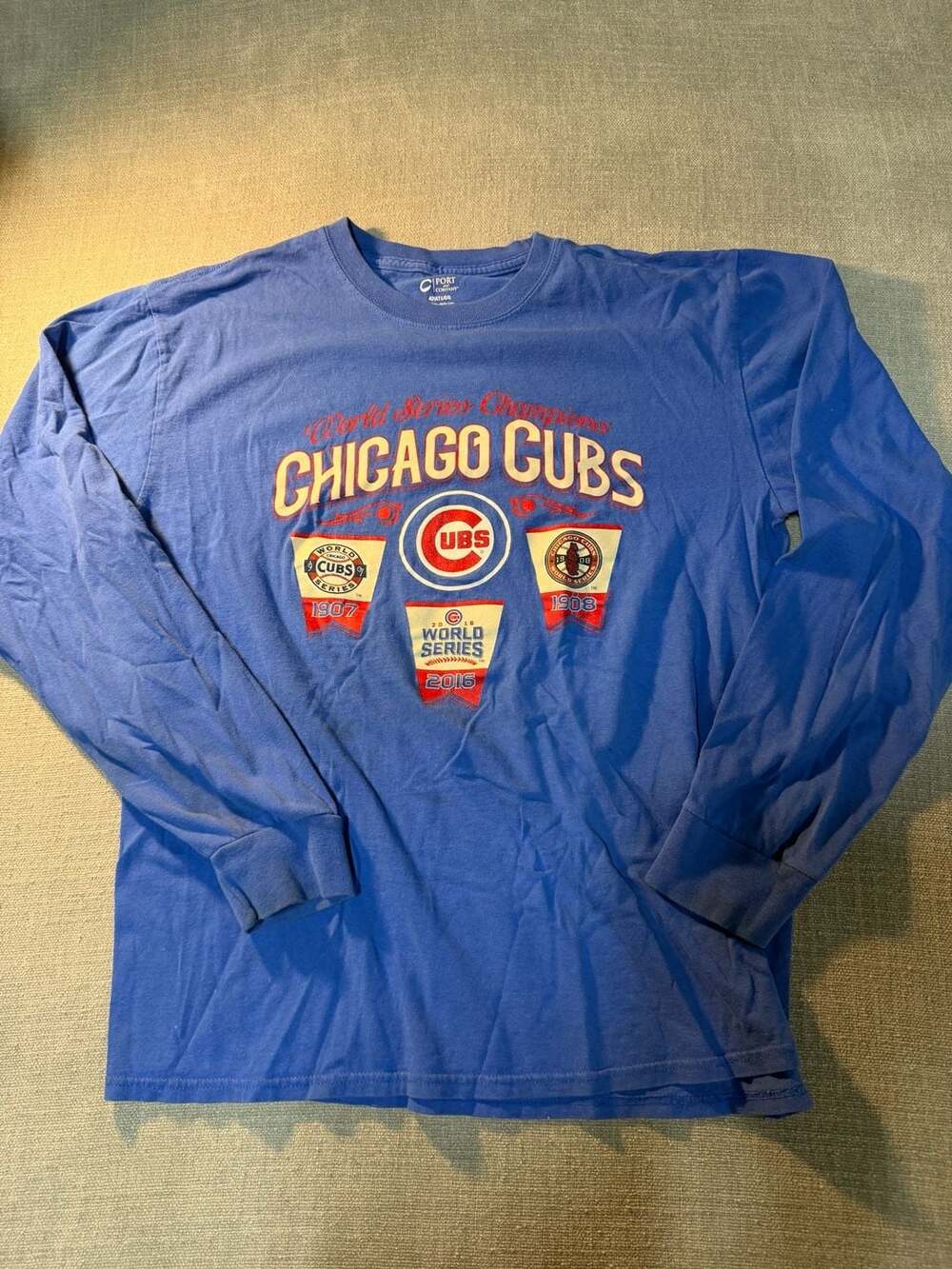 Port and Company Chicago Cubs World Series Champions Long Sleeve T-Shirt